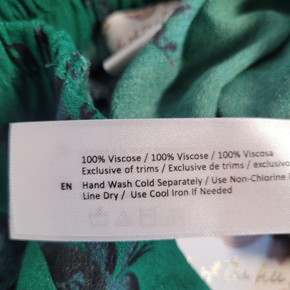 Band of the Free Etta Emerald Black Floral Midi Skirt Women's Size XS NWT - Picture 10 of 14